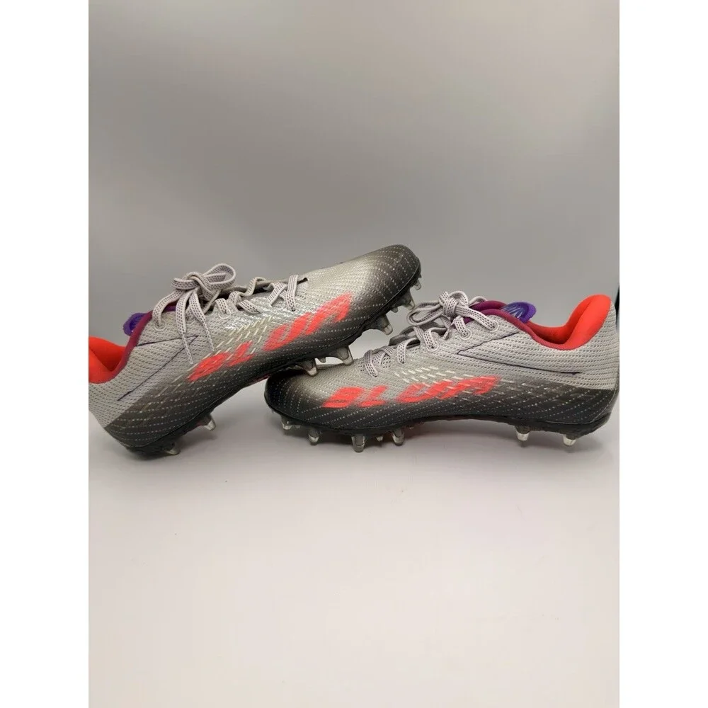 Under Armour Blur Smoke MC Football Cleats Halo Gray Purple Womens 9 3025123-100